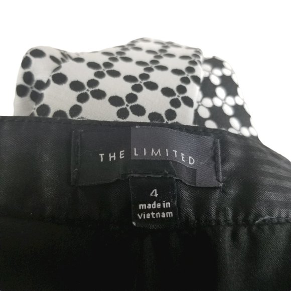 The Limited Black White Ying Yang Pencil Skirt Left Side Zip Clasp Size 4 - Picture 4 of 5